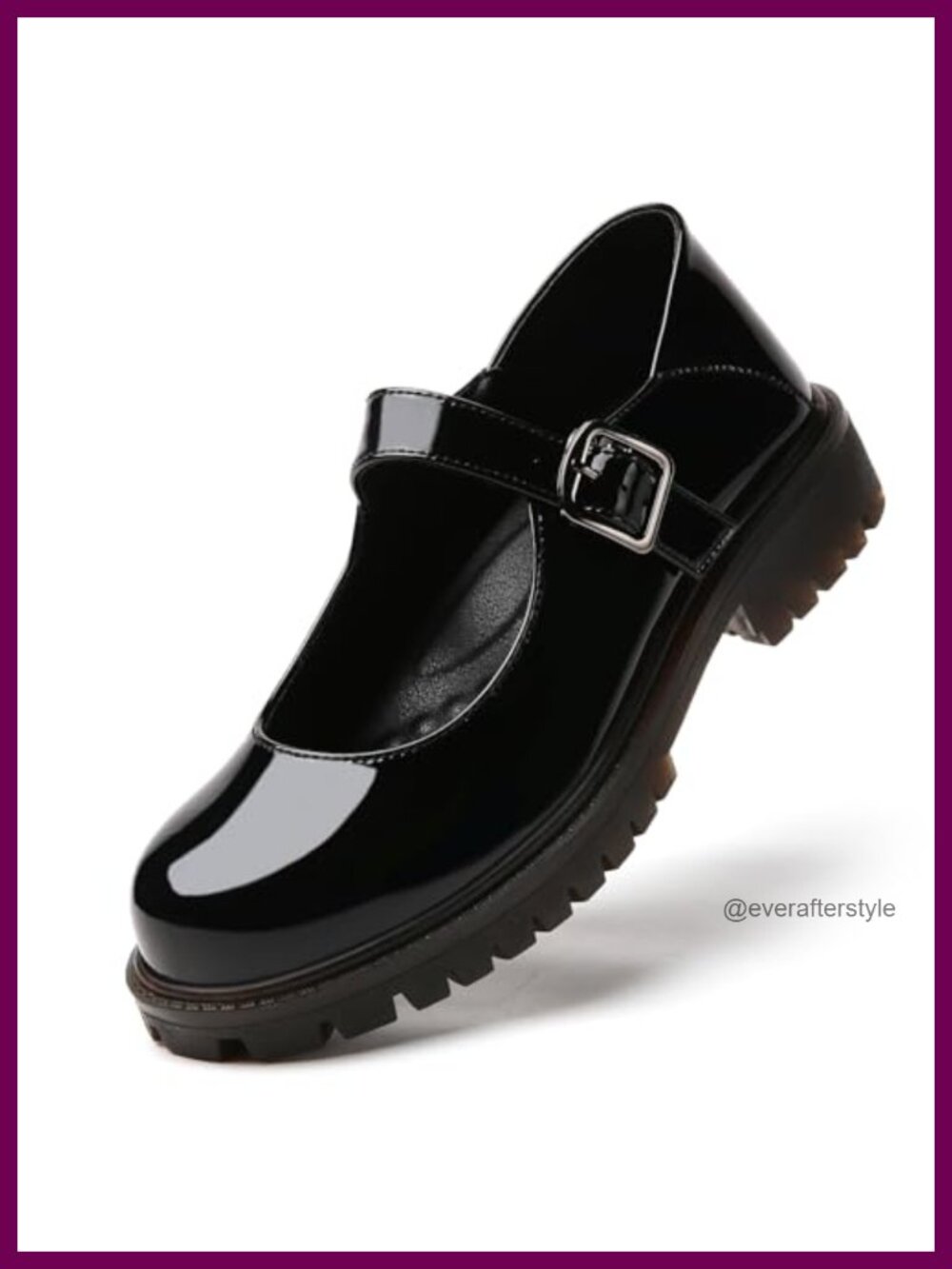 Women's Mary Jane Flats Leather Memory Foam Non Slip Round Toe Casual Work